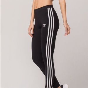 Adidas 3 stripe tight fit leggings